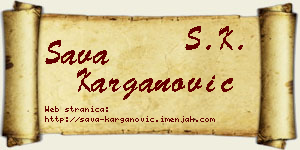 Sava Karganović vizit kartica